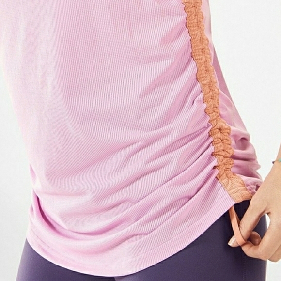 New w /Tags Fabletics Cashel Side Cinch Tank Top Blush Pink Med(6-8) - Picture 2 of 9